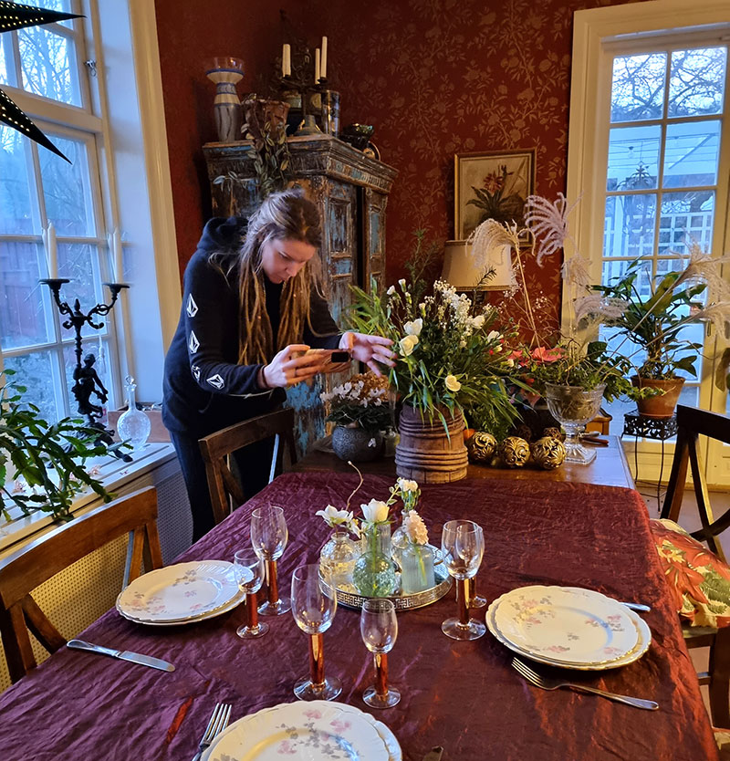 Fotografering av blomsterarrangemang