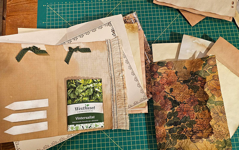 Dekoration av signaturer i junk journal