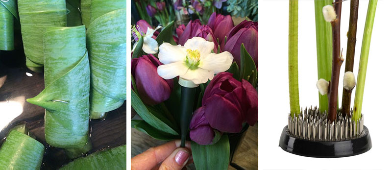 florist verktyg för buketter och arrangemang av tulpaner fakir märka blomhållare