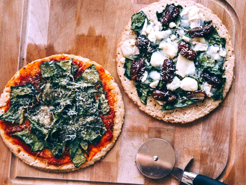 Pizza med grönkål