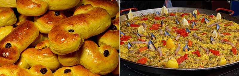 Saffransbullar och paella smaksatta med hemodlad saffran