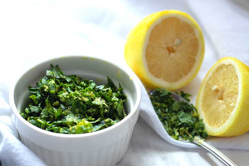 gremolata med persilja och citron - x