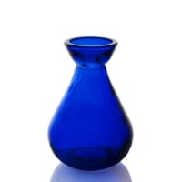 Koboltblå minivas med mixade blommor - wh