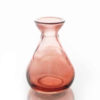 Puderrosa minivas med bukett - wh