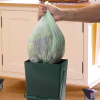 Biologiskt nedbrytbar kompostpåse till komposthink