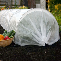 Odlingstunnel med fiberduk för odling av grönsaker