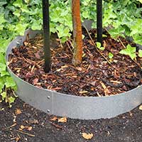 Planteringskant i aluzink 120 mm cirkel 1400 mm