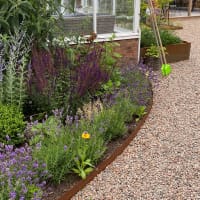 Planteringskant i corten 120 mm rak 1150 mm