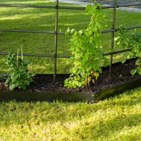 Planteringskant i svart 120 mm hörn justerbart