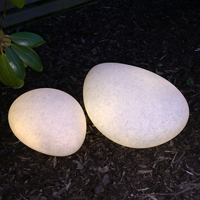 Stone trädgårdsbelysning LED i form av en sten