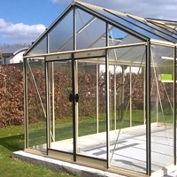 Dubbeldörr till växthus - aluminium