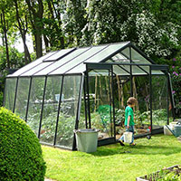 Odlingsväxthus Prestige Action 13,6 kvm i grön pulverlack
