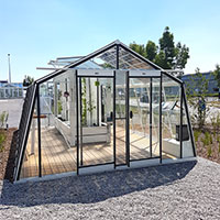 Odlingsväxthus Action i vit pulverlack