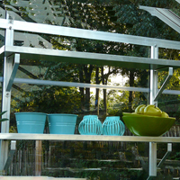 Set med två aluminiumhyllor 86 x 15 cm till växthus