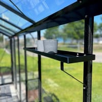 Set med två aluminiumhyllor 86 x 15 cm, lackerad