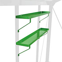 Set med två aluminiumhyllor 86 x 15 cm, lackerad