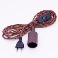 Lamphållare Helix E27, brun