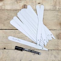 Plantetikett vit 20-pack m svart etikettpenna