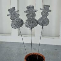 Snögubbe på pinne, 3-pack