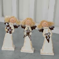 Set med tre olika snöänglar.