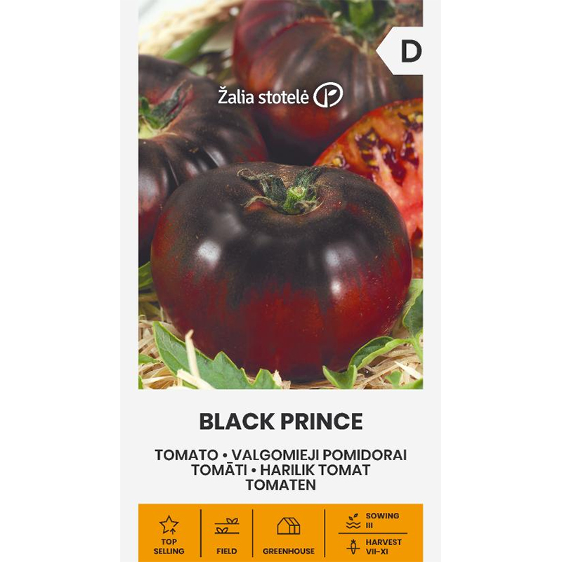 Förpackning Tomat 'Black Prince'