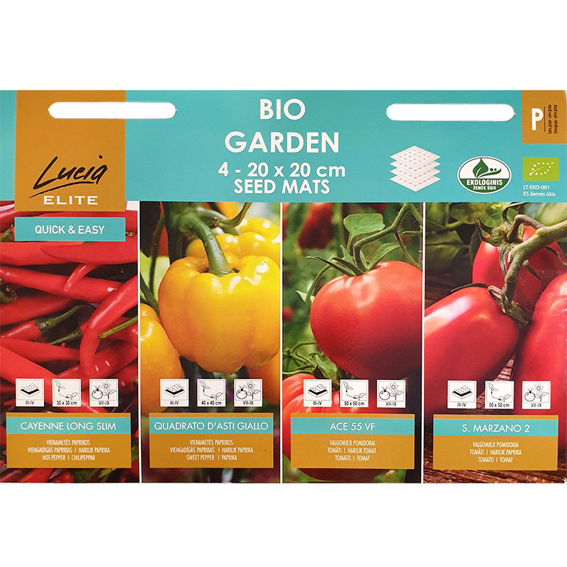 Frömattor tomat/chilimix, Bio Garden