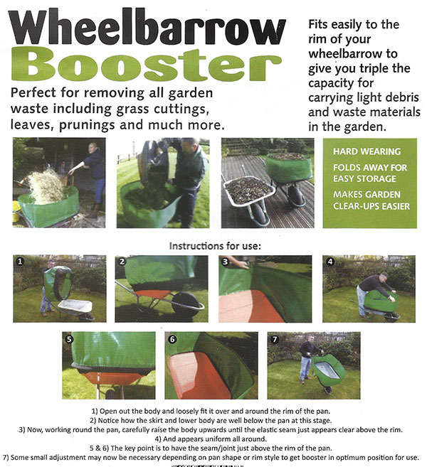 Wheelbarrow Booster öka kapacitet på skottkärran Wexthuset