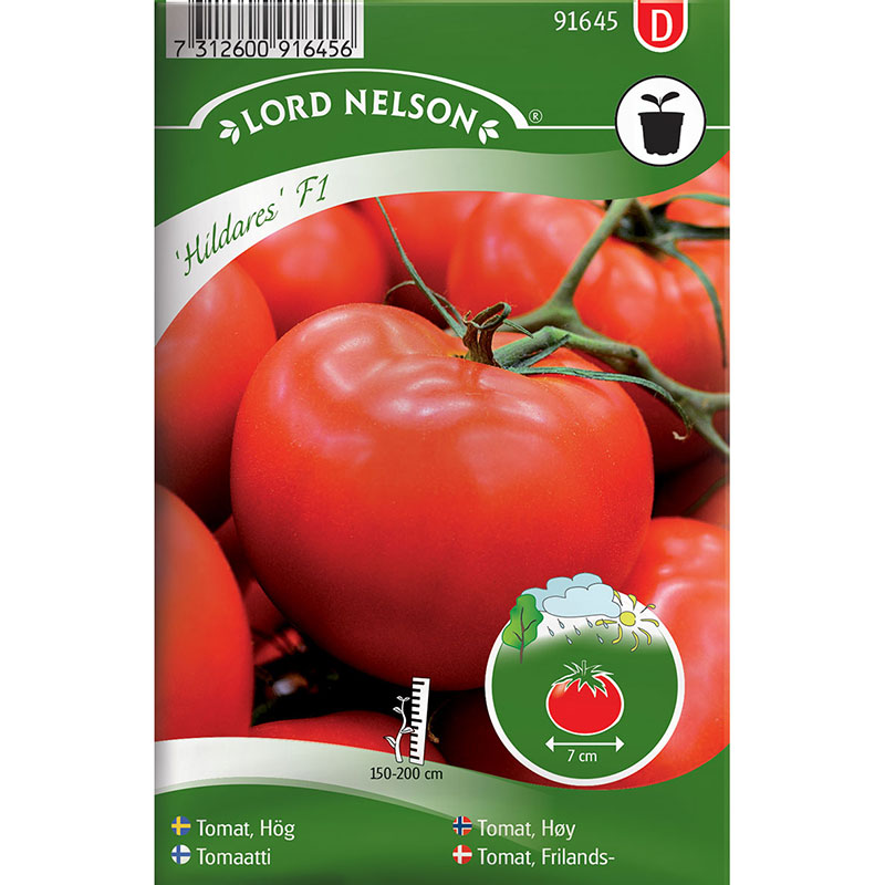 Frö till Tomat, Solanum lycopersicum 'Hildares' F1