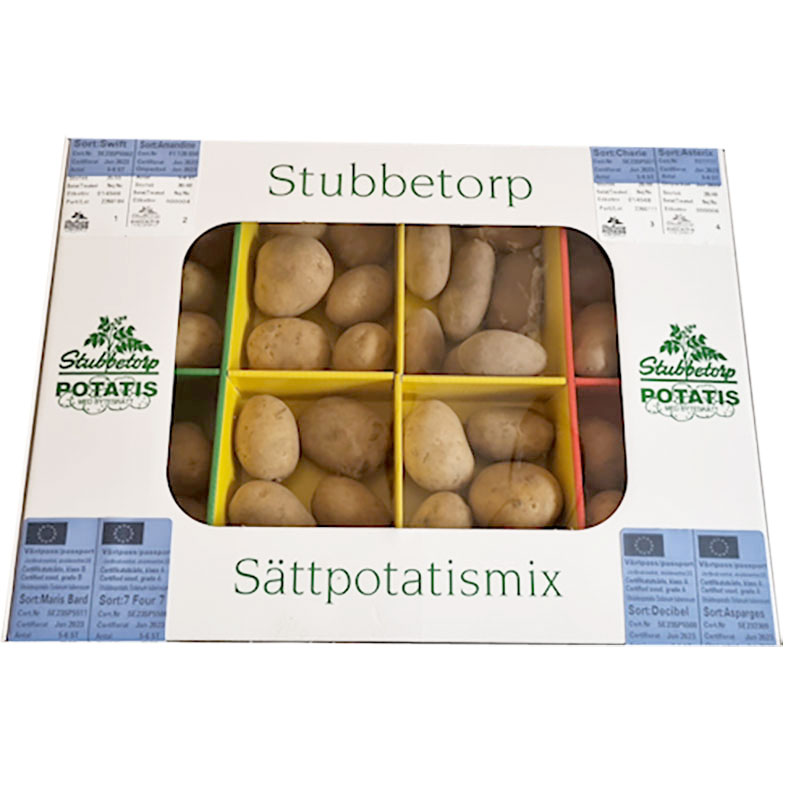 Stubbetorp Potatis Sättpotatis mixlåda 8 sorter