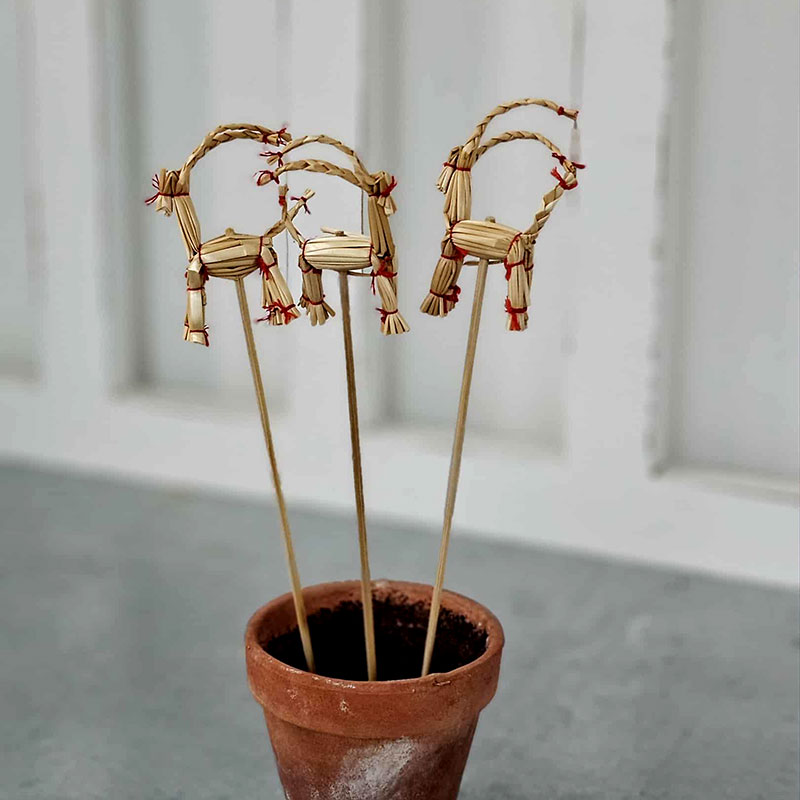 Julbock på pinne, 3-pack